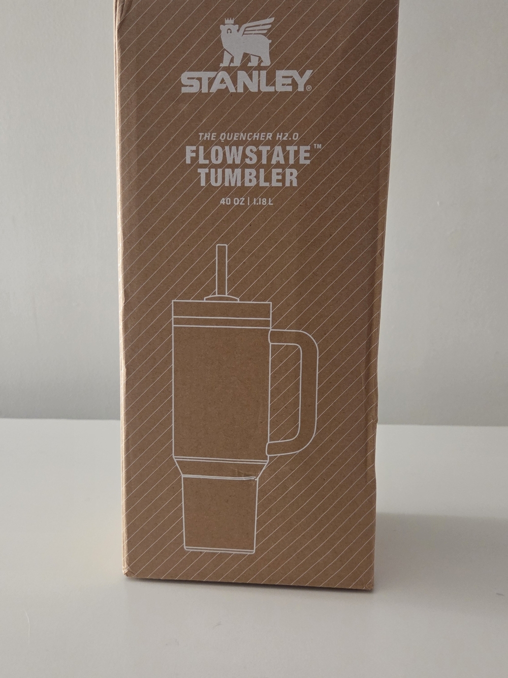 Stanley FlowState Tumbler 40 Oz - Peach Tie Dye With A Pink Lid And Handle - Picture 8 of 10